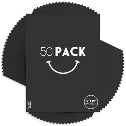 50 Pack 9x12 Uncut Photo Mat Matboards