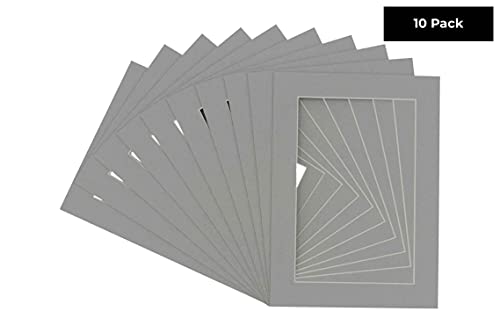 Pack of Ten 8.5x11 Mats Bevel Cut for 7x9 Photos (10 Count)