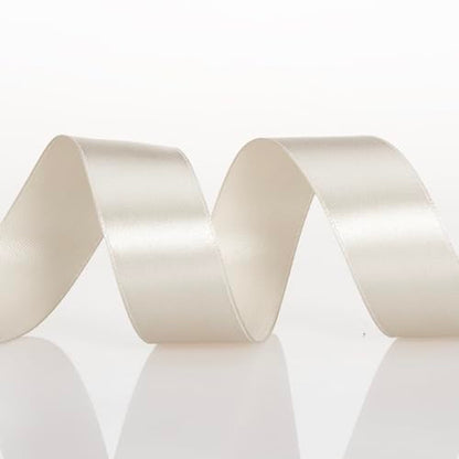 1 Inch Linen Beige Solid Satin Ribbon for Gift Wrapping