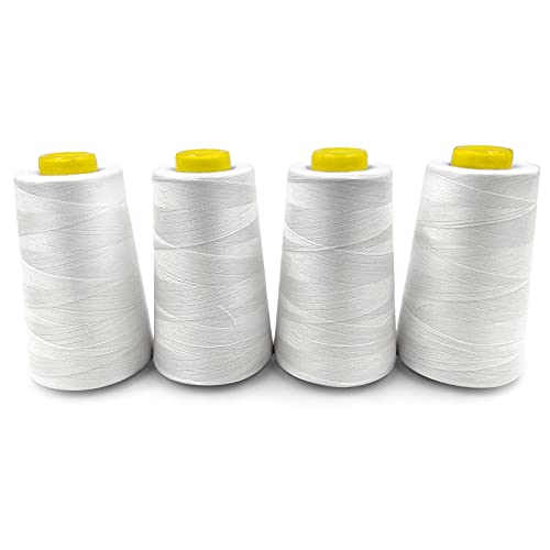 4 Cones of 3000 Yards Each Spool Thread for All Purpose (36000 Foot)