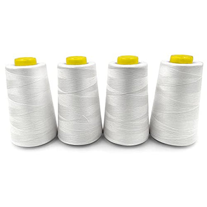 4 Cones of 3000 Yards Each Spool Thread for All Purpose (36000 Foot)