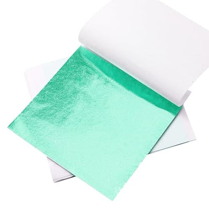 Gold Leaf Sheets 100 PCS Emerald Green Foil