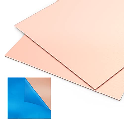 2 Pieces 99.9% Pure Copper Sheet