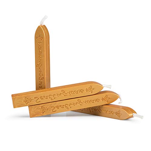 Sealing Wax Stick with Wick Flower De Luce of France Retro 10 Pieces Pack (10 Count)