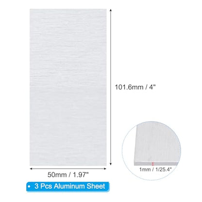 6061 T651 Aluminum Sheet Metal 4 x 1.97 x 1 (3 Count)