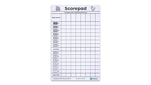 Mexican Train and Chicken Foot Dominoes Score Pad