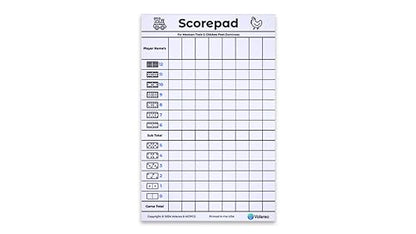 Mexican Train and Chicken Foot Dominoes Score Pad
