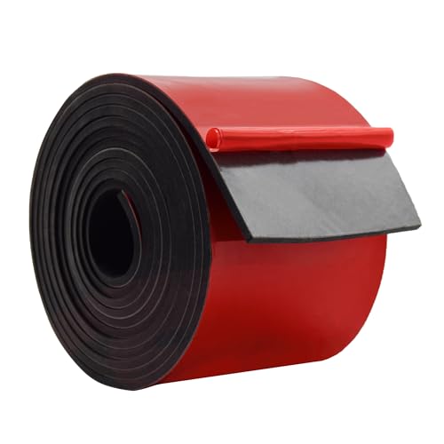 Solid Neoprene Rubber Strips with Adhesive Backing 1 (10 Foot)