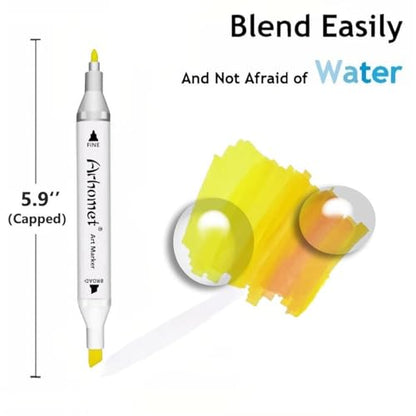 6 Colors Yellow Alcohol Markers Set (6 Count)