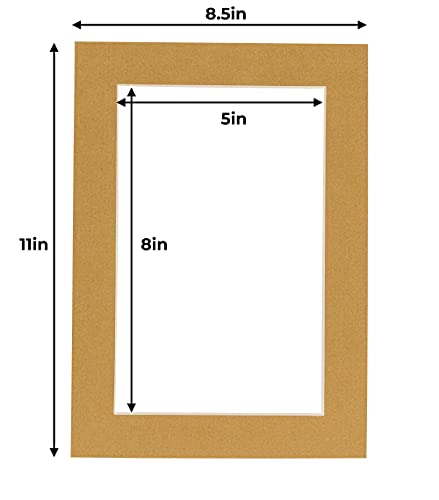 5.5x8.5 Mat for 8.5x11 Frame (100 Count)