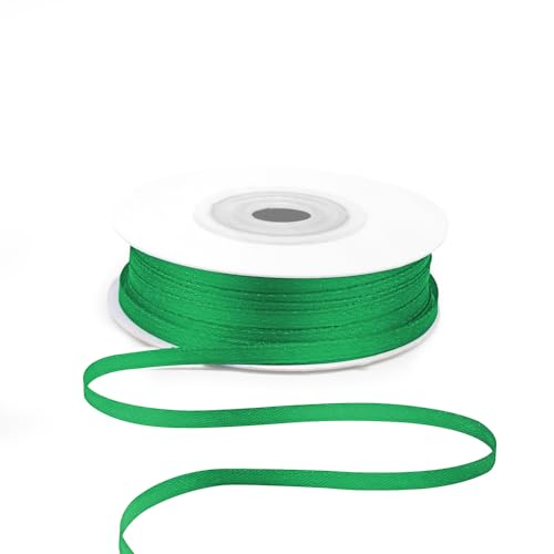 1 8" x 50 Yards Green Satin Ribbon Crafts Gift Wrapping