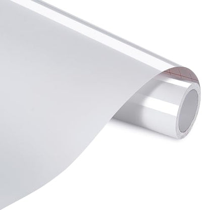 13inch x 15ft Glossy Ivory Bright White Smart Adhesive Permanent Vinyl Compatible with Cricut Explore and Maker Series Without Cutting Mats