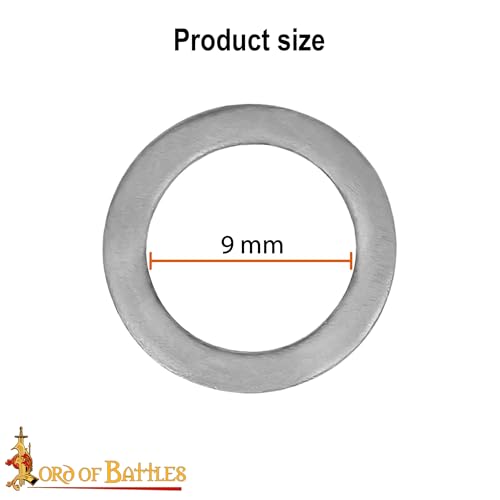 Loose Chainmail Rings Solid Flat 9mm 17 Gauge