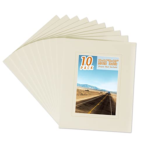 10 Pack Acid Free Ivory Picture Frame Mats