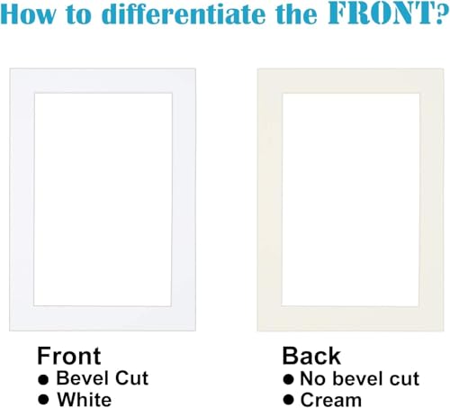 8x10 White Picture Mats Pack of 6