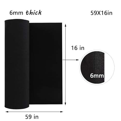 6mm EVA Foam Sheets Roll 16x59in Black for Cosplay DIY 90kg