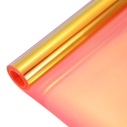 Holographic Clear PVC Vinyl Film Holographic PVC Fabric Waterproof Dichroic Film 12 x 48 Inch for Handbags Bows Earrings DIY Craft