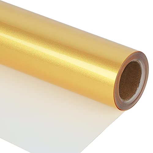 Heat Transfer Vinyl Shiny Golden Iron on Vinyl (8 Foot)