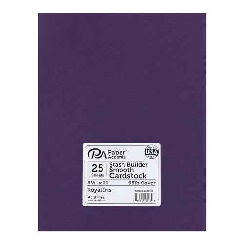 PA Paper Accents Stash Builder Cardstock 8.5" x 11" Royal Iris