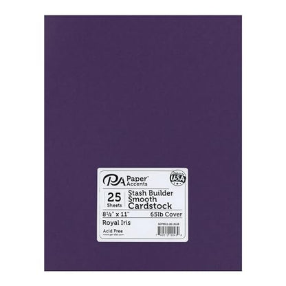 PA Paper Accents Stash Builder Cardstock 8.5" x 11" Royal Iris