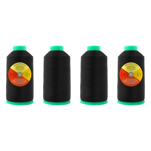 Size 46 210D T45 Black Combo Bonded Nylon Thread (34116 Foot)