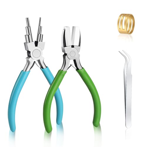 2 Pieces 6 in 1 Jewelry Pliers Jewelry Making Tool