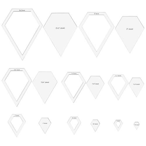 16 Sizes Jewel Quilting Template (16 Count)