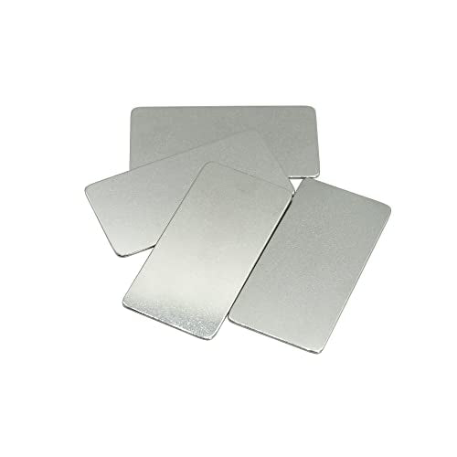 Stainless Steel Engraving Blank Tags Rectangle Stamping Blanks Blank Metal Plate 25 Pack 1x2Inch