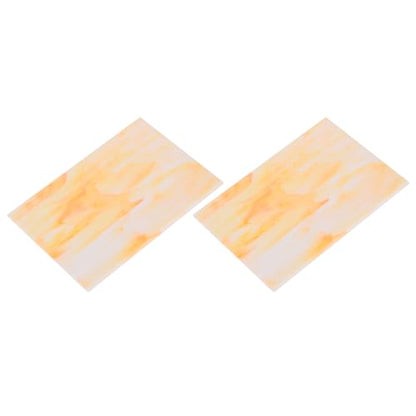 2 Pcs Stained Glass Sheet Mosaic Tile 7.9 Inch x 5.9 Inch Champagne Stained Glass Sheets for Crafts DIY Art Project