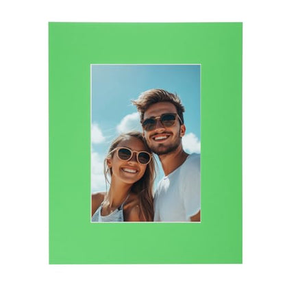 Picture Mats 8 x 10 Mat Board Center for 5 x 7 Pictures Acid Free White Core Bevel Cut Frame Mattes with Backing for Display Art Measuring