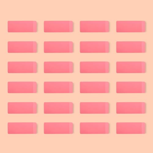 Rectangular Erasers for School and Office (24 Count)