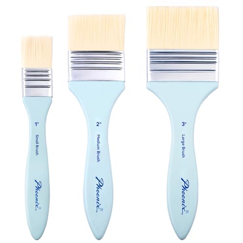 Flat Paint Brush Set (3 Count)