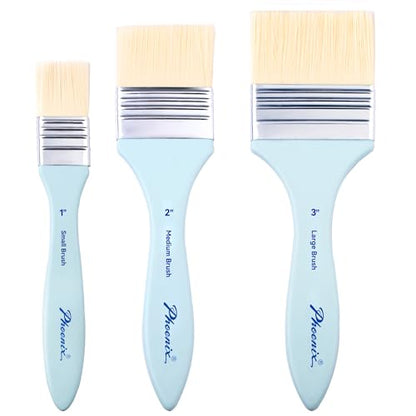 Flat Paint Brush Set (3 Count)