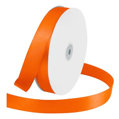 1" x 100 Yards Orange Satin Ribbon Crafts Gift Wrapping