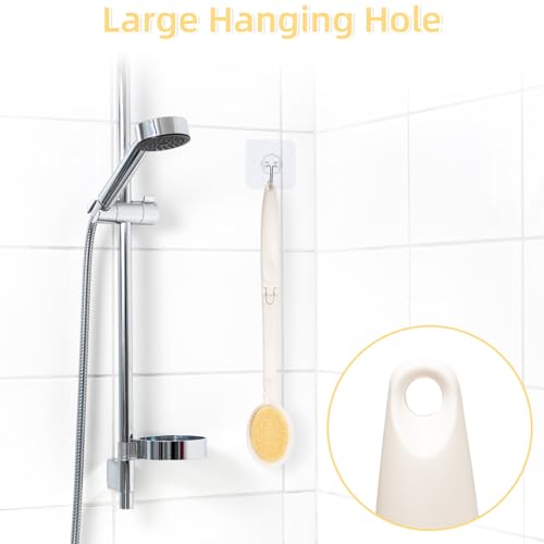 19" Long Handle Shower Sponge Brush Set
