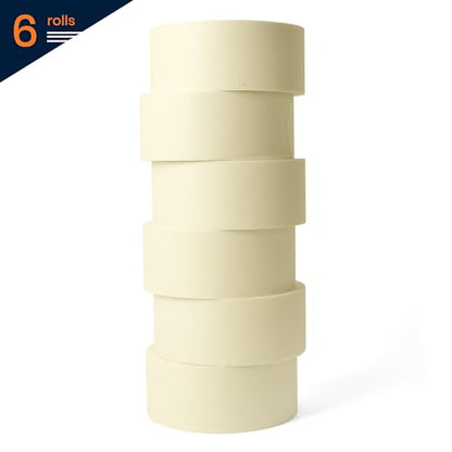 General Purpose Masking Tape Beige White 1.88" x 60Yards x 6Rolls (6 Count)