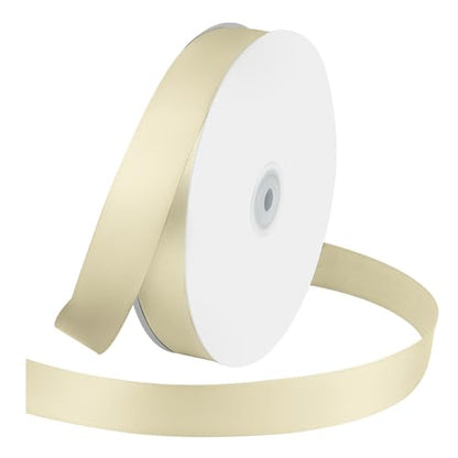 1" x 100 Yards Ivory Satin Ribbon Crafts Gift Wrapping