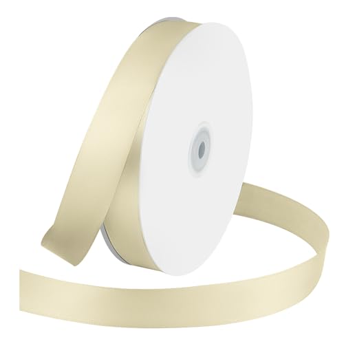 1" x 100 Yards Ivory Satin Ribbon Crafts Gift Wrapping