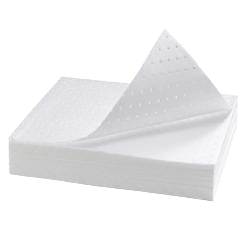 Spill Absorbent Pads 15" x 20" Heavyweight Oil Absorbing Mats