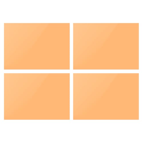 4Pcs Correction Gel Light Filter Overlay Transparent Plastic PVC Sheets Orange for Photo