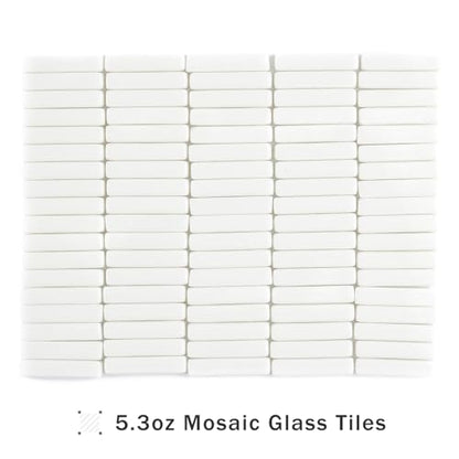 White Mosaic Tiles for Crafts Bulk (5.29 Ounce)