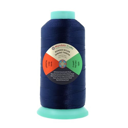 Size 92 280D T90 Navy Blue Bonded Nylon Thread (3300 Foot)