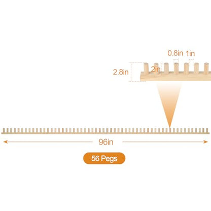 96“ Chunky Blankets Loom Knitting Looms Long Installation Free and Adjustable Foldable Portable Extra Loom Large 38