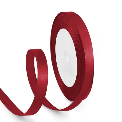 3 8 Inch 25 Yards Satin Ribbon Wine Red