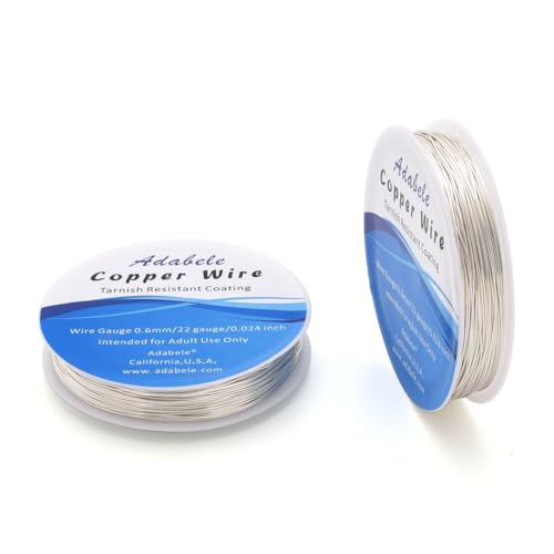 249 Feet Tarnish Resistant Silver Jewelry Copper Wire 22 Gauge
