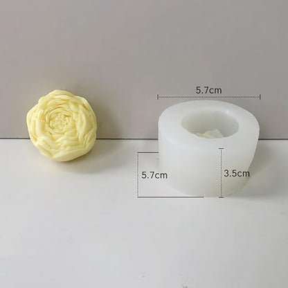 Rose Ball 3D Round Flower Peony Resin Casting Molds
