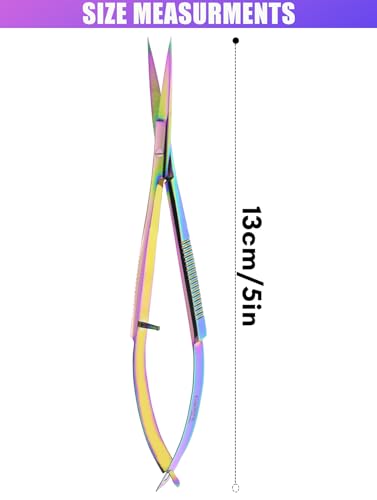 Cross Edge Spring Scissors 5 Inch straight Stainless Steel Precision Eyebrow & Eyelash Shaping & Trimming Scissor