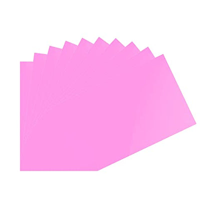 10Pcs Correction Gel Light Filter Overlay Transparent Plastic PVC Sheets Pink for Photo