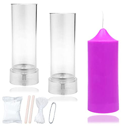 2PCS Pillar Candle Mold
