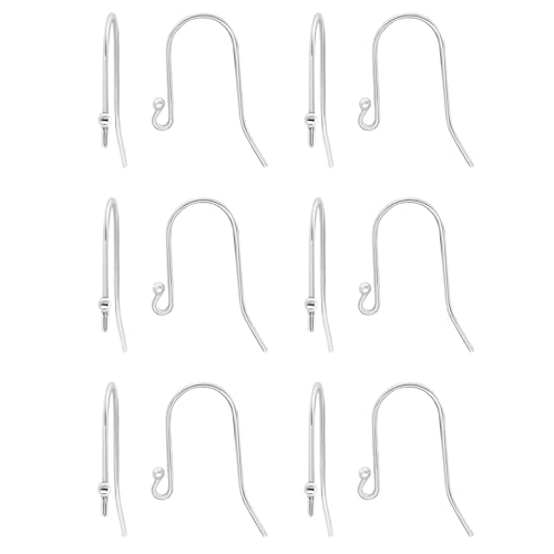 925 Sterling Silver Ear Wires Ball End French Earring Hooks for Drop Dangle Earrings Jewellery Making